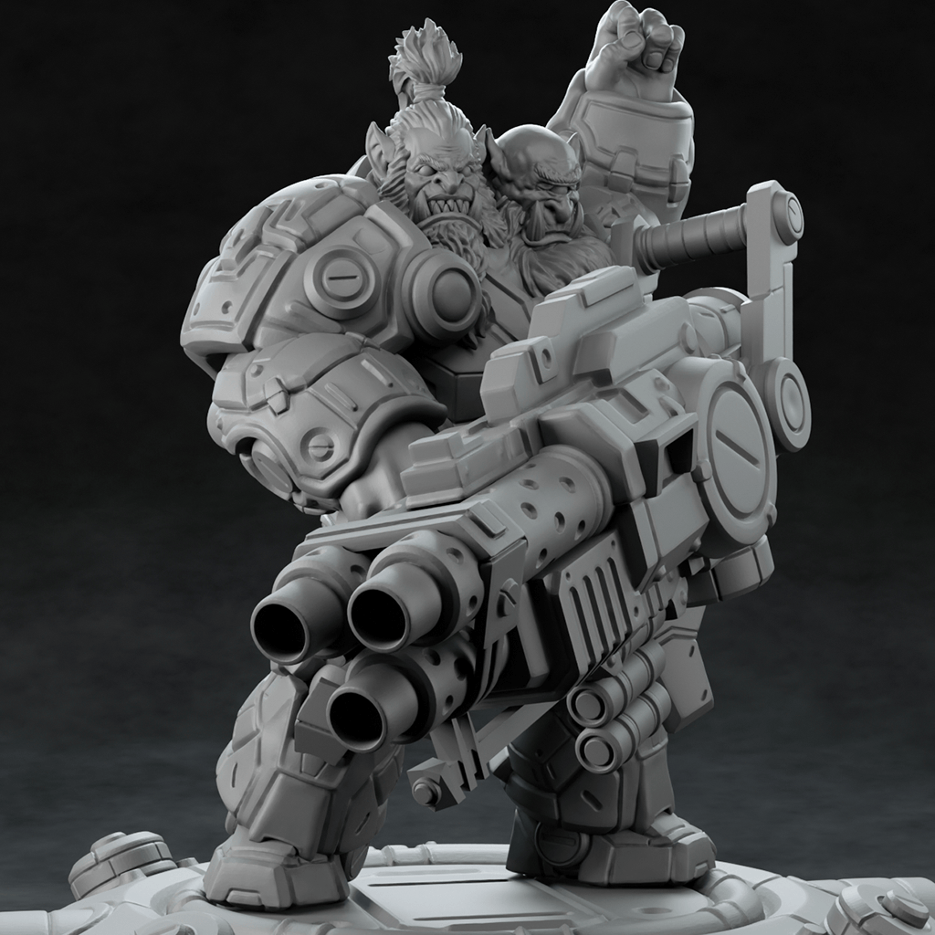 3D Printed Nafarrate Heavy Orc Set Space Orcs 28 32 mm D&D - 3D Printing Boss 