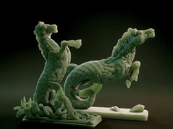 3D Printed Nafarrate Hippocampus Lovecraftian Bestiary 28 32 mm D&D - 3D Printing Boss 