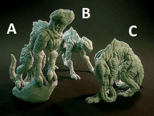 3D Printed Nafarrate Hound of Tindalos Lovecraftian Bestiary 28 32 mm D&D - 3D Printing Boss 