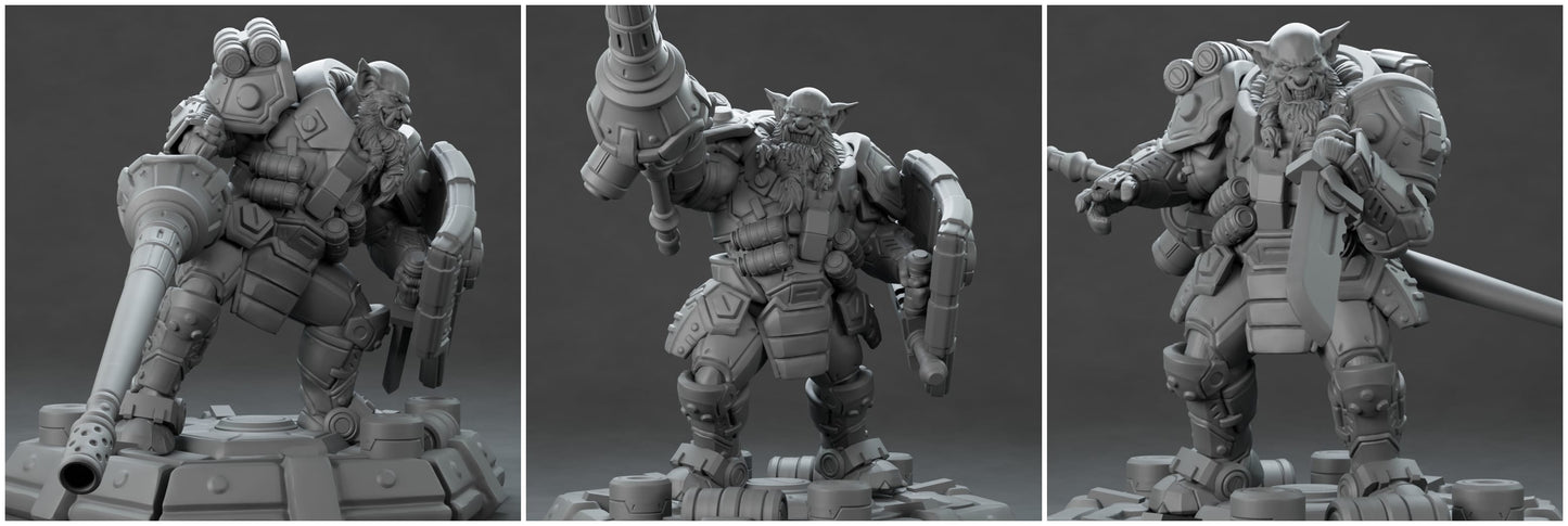 3D Printed Nafarrate Hunter Orc Set Space Orcs 28 32 mm D&D - 3D Printing Boss 