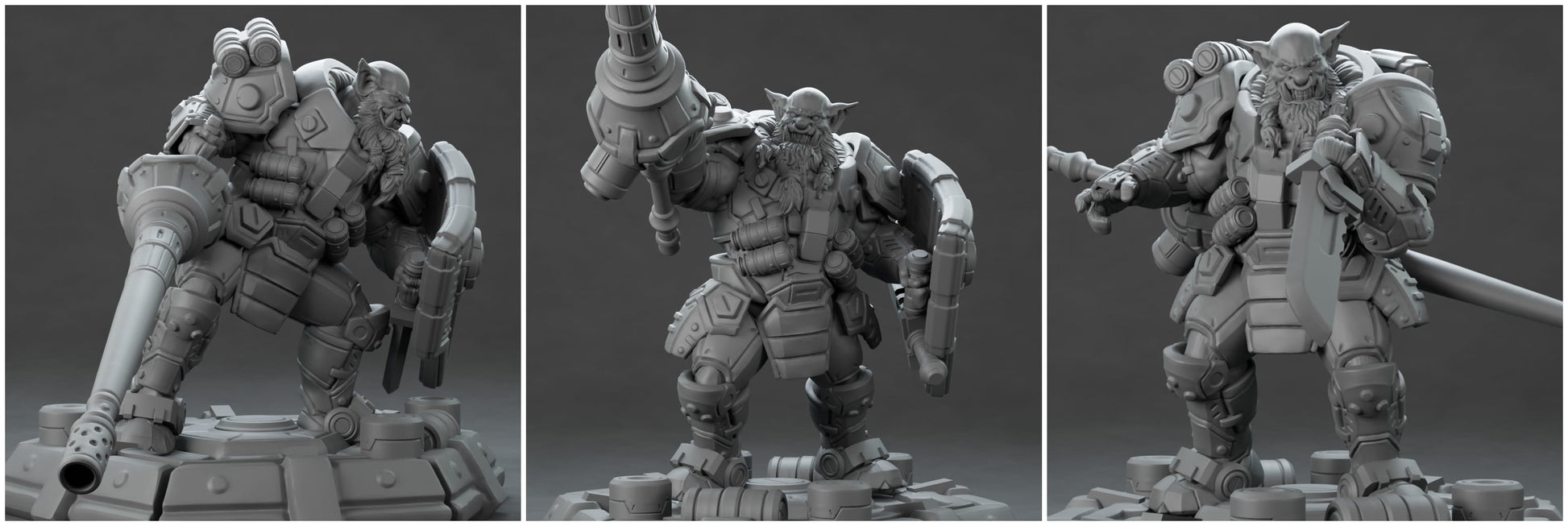 3D Printed Nafarrate Hunter Orc Set Space Orcs 28 32 mm D&D - 3D Printing Boss 