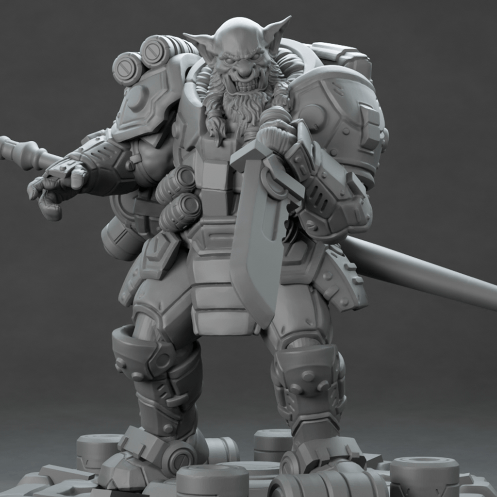 3D Printed Nafarrate Hunter Orc Set Space Orcs 28 32 mm D&D - 3D Printing Boss 