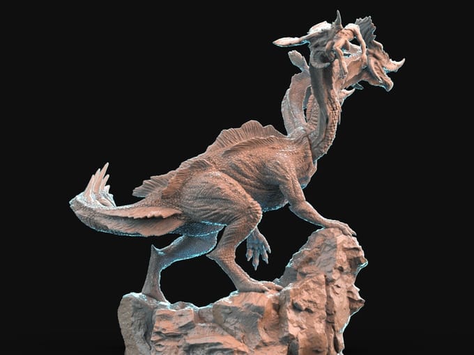 3D Printed Nafarrate Hydra Bestiary Vol. 1 Bestiary Creatures Volume 1 28mm 32mm D&D - 3D Printing Boss 