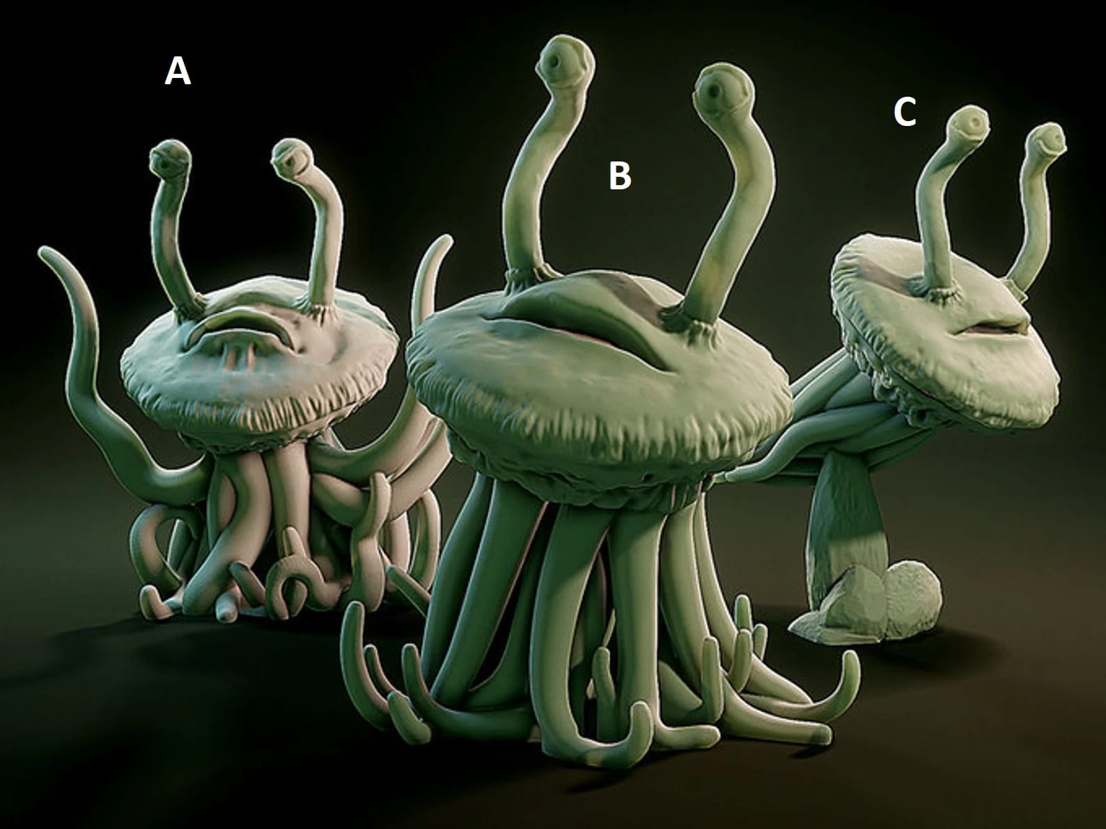 3D Printed Nafarrate Jellyfish Lovecraftian Bestiary 28 32 mm D&D - 3D Printing Boss 
