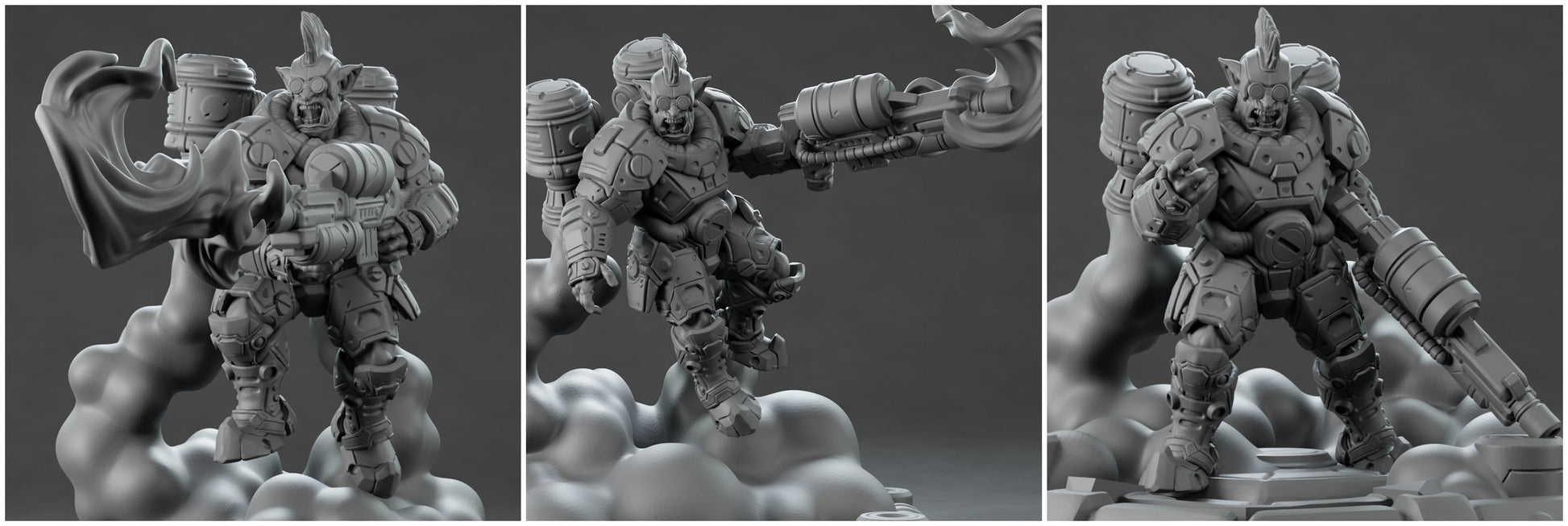 3D Printed Nafarrate Jumper Orc Set Space Orcs 28 32 mm D&D - 3D Printing Boss 