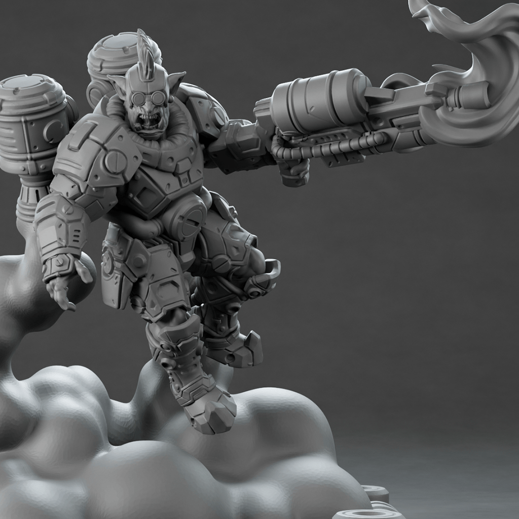 3D Printed Nafarrate Jumper Orc Set Space Orcs 28 32 mm D&D - 3D Printing Boss 