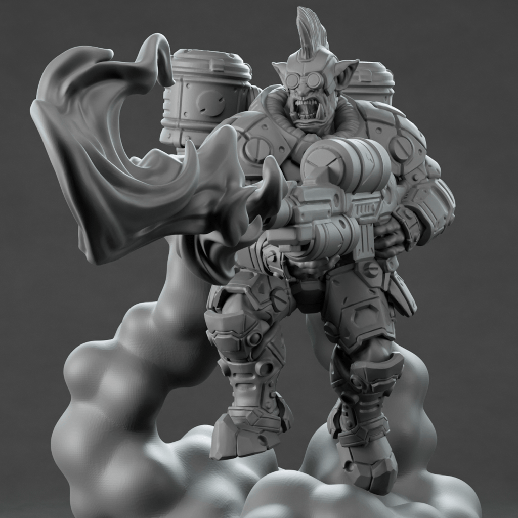 3D Printed Nafarrate Jumper Orc Set Space Orcs 28 32 mm D&D - 3D Printing Boss 