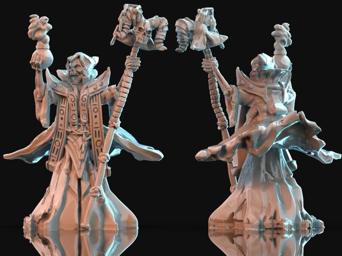 3D Printed Nafarrate Lich Bestiary Vol. 1 Bestiary Creatures Volume 1 28mm 32mm D&D - 3D Printing Boss 