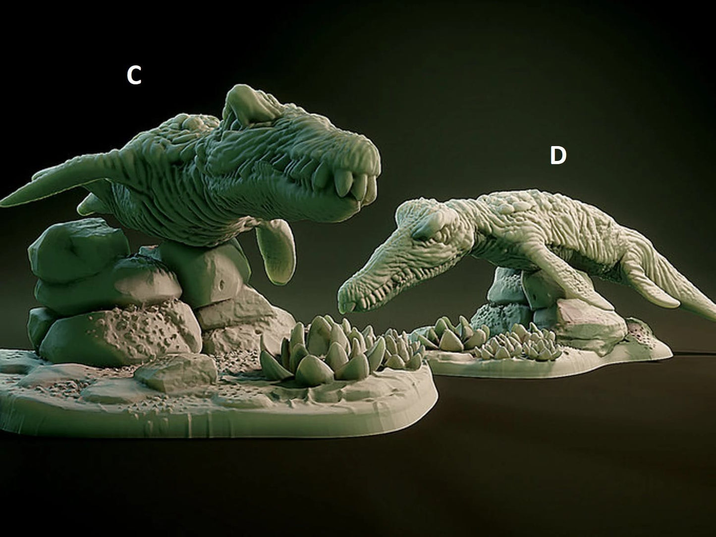 3D Printed Nafarrate Liopleurodon Lovecraftian Bestiary 28 32 mm D&D - 3D Printing Boss 