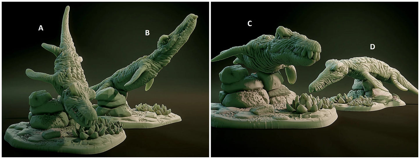 3D Printed Nafarrate Liopleurodon Lovecraftian Bestiary 28 32 mm D&D - 3D Printing Boss 