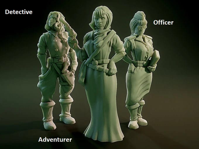 3D Printed Nafarrate NPCS Lovecraftian Bestiary 28 32 mm D&D - 3D Printing Boss 