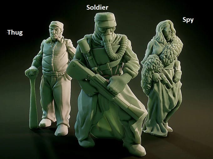 3D Printed Nafarrate NPCS Lovecraftian Bestiary 28 32 mm D&D - 3D Printing Boss 
