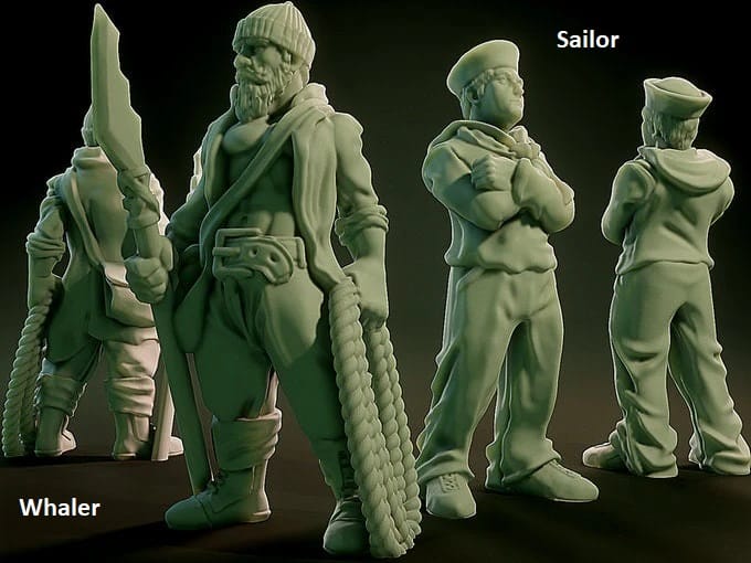 3D Printed Nafarrate NPCS Lovecraftian Bestiary 28 32 mm D&D - 3D Printing Boss 