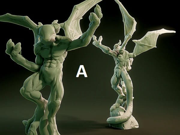 3D Printed Nafarrate Nightgaunt Lovecraftian Bestiary 28 32 mm D&D - 3D Printing Boss 
