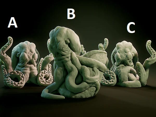 3D Printed Nafarrate Octopus Lovecraftian Bestiary 28 32 mm D&D - 3D Printing Boss 