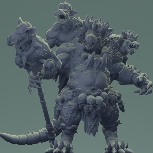 3D Printed Nafarrate Rat King Set Rats Army 28 32 mm D&D - 3D Printing Boss 