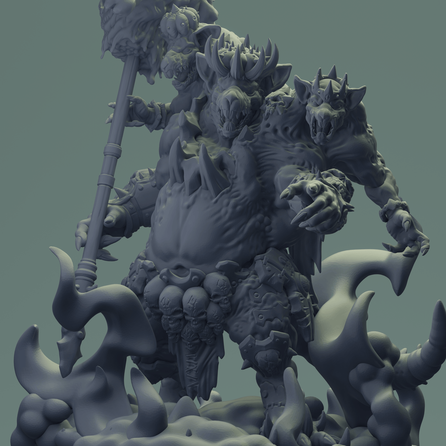 3D Printed Nafarrate Rat King Set Rats Army 28 32 mm D&D - 3D Printing Boss 