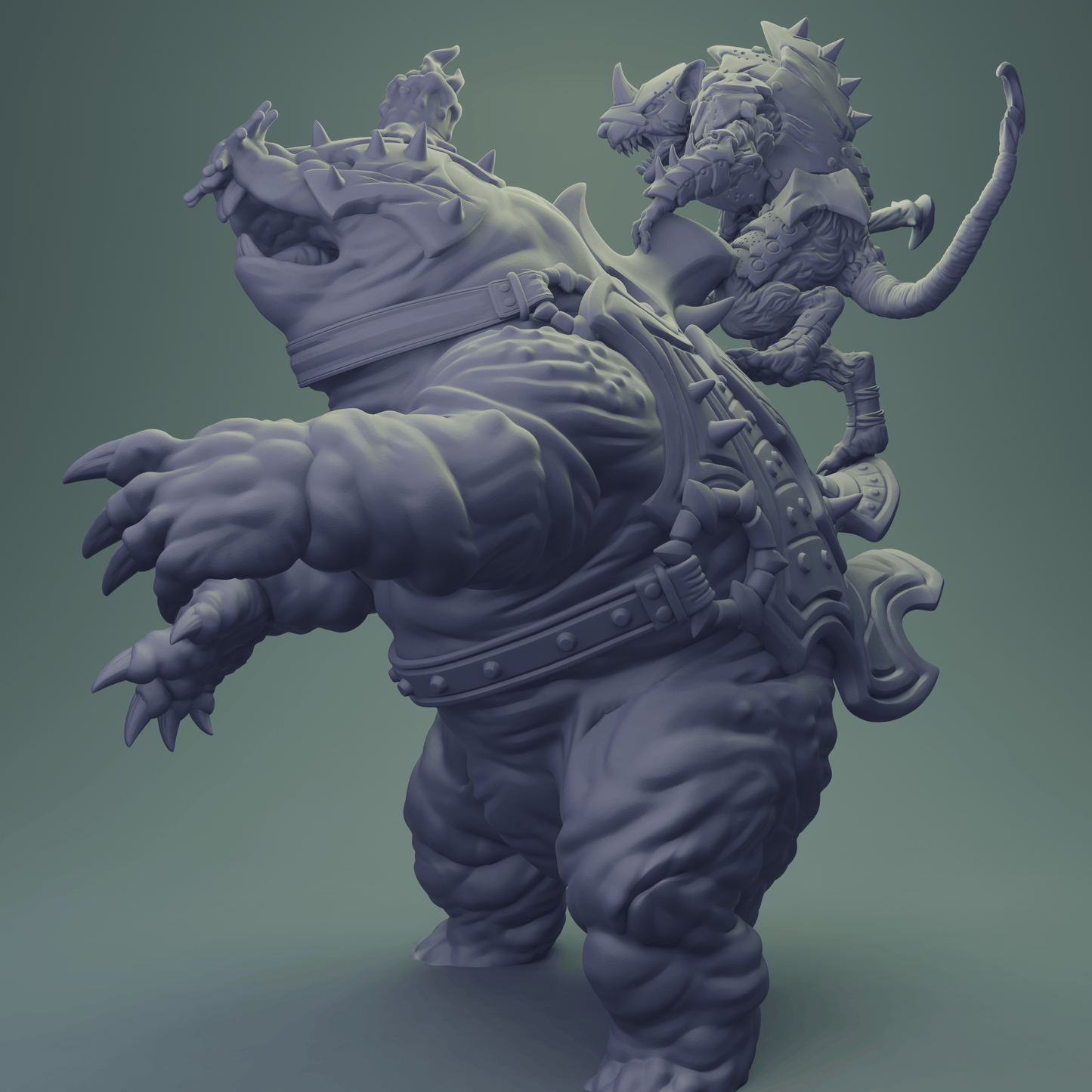 3D Printed Nafarrate Rat Riding Mole Rats Army 28mm 32mm D&D - 3D Printing Boss 