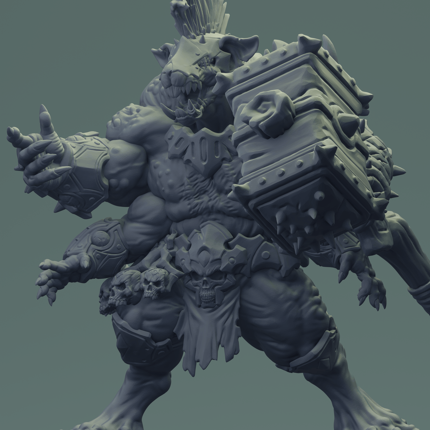 3D Printed Nafarrate Rats Army Rat Berserker Set 28mm 32mm D&D - 3D Printing Boss 