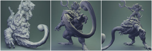 3D Printed Nafarrate Rats Army Rat Riding Frog Set 28mm 32mm D&D - 3D Printing Boss 