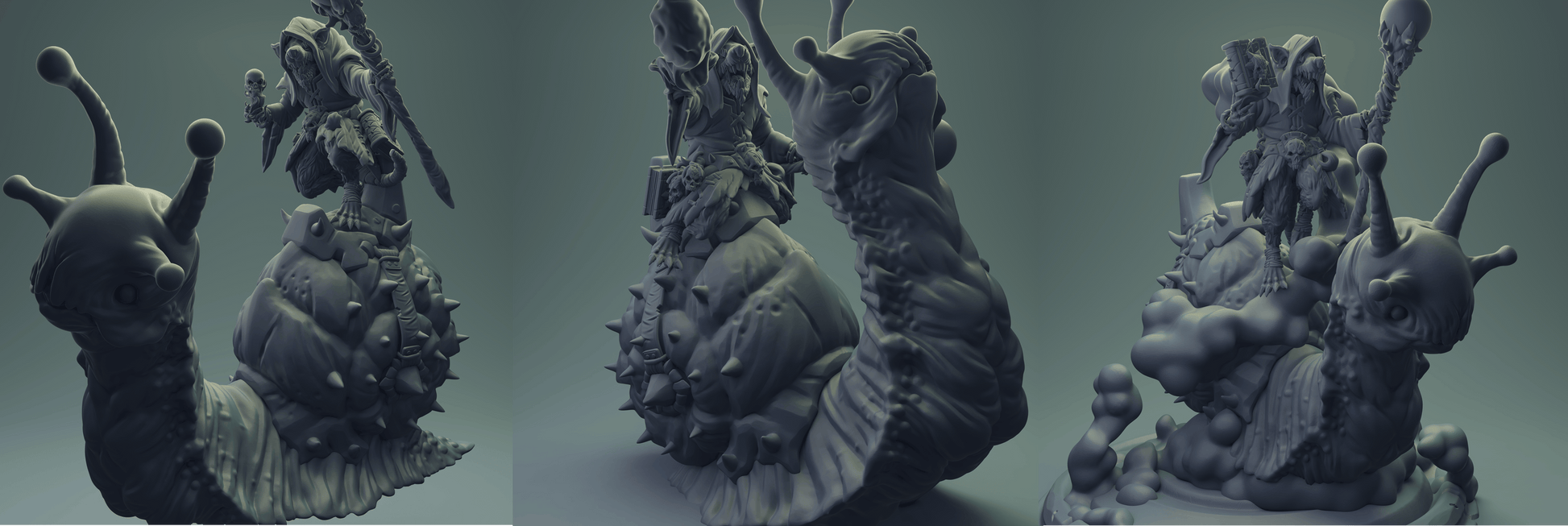 3D Printed Nafarrate Rats Army Rat Riding Snail Set 28mm 32mm D&D - 3D Printing Boss 