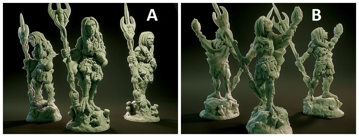 3D Printed Nafarrate Sea Hag Lovecraftian Bestiary 28 32 mm D&D - 3D Printing Boss 
