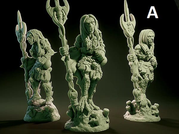 3D Printed Nafarrate Sea Hag Lovecraftian Bestiary 28 32 mm D&D - 3D Printing Boss 