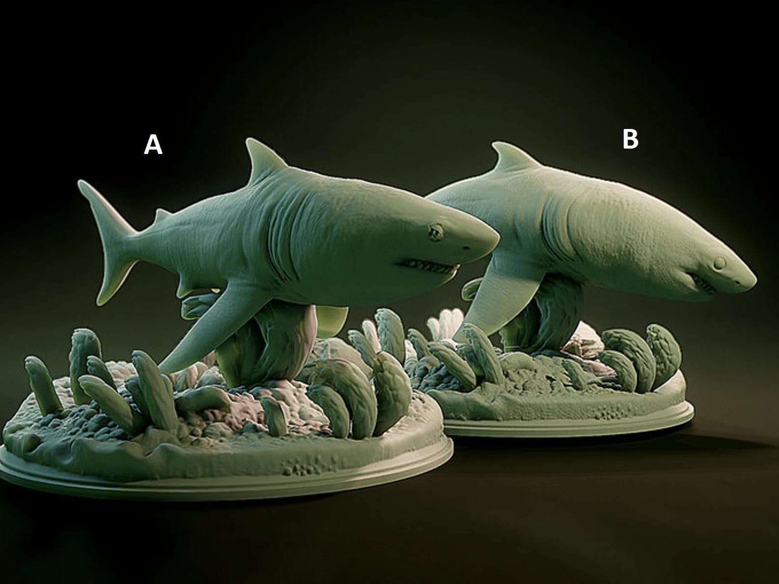 3D Printed Nafarrate Shark Lovecraftian Bestiary 28 32 mm D&D - 3D Printing Boss 
