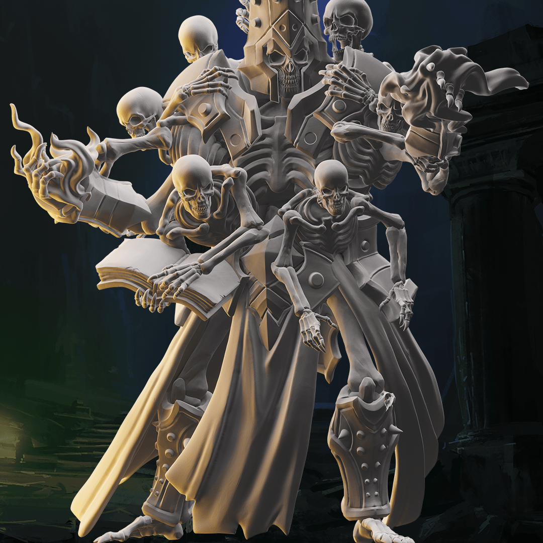 3D Printed Nafarrate Skeleton Wizard Skeletons Army 28mm 32mm D&D - 3D Printing Boss 