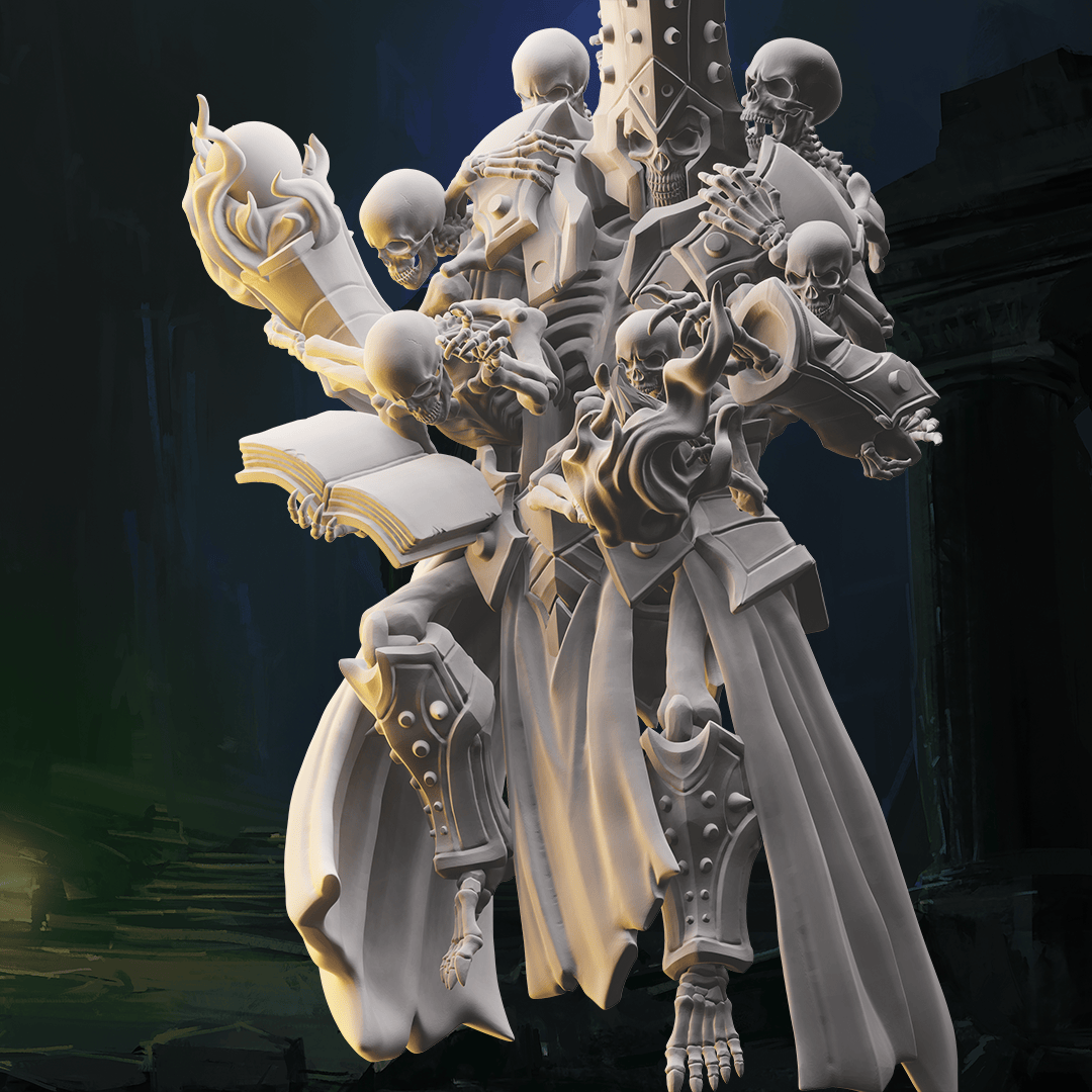 3D Printed Nafarrate Skeleton Wizard Skeletons Army 28mm 32mm D&D - 3D Printing Boss 