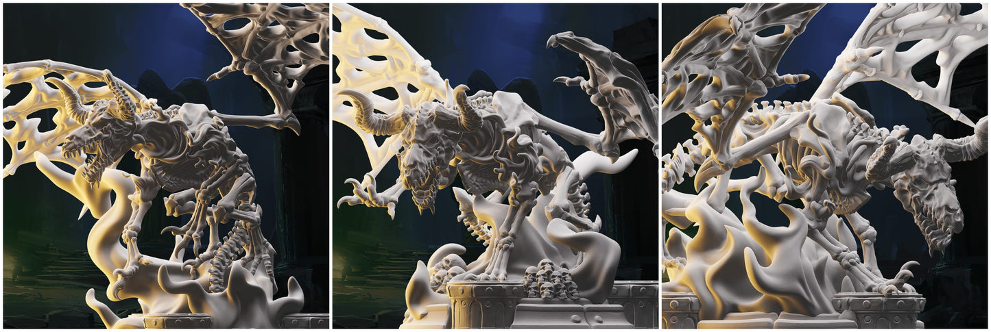 3D Printed Nafarrate Skeletons Army Bone Dragon Set 28mm 32mm D&D - 3D Printing Boss 