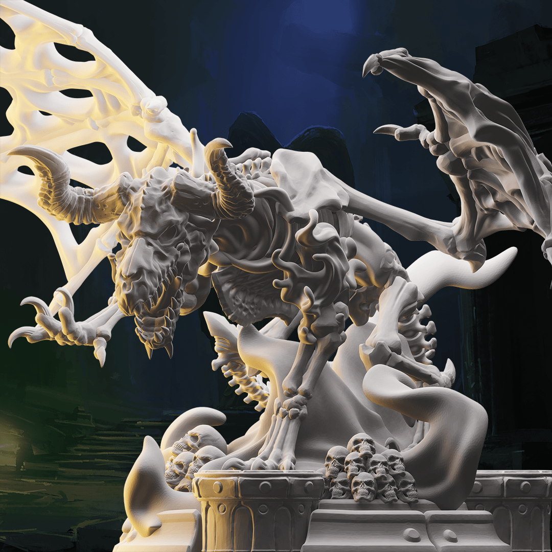 3D Printed Nafarrate Skeletons Army Bone Dragon Set 28mm 32mm D&D - 3D Printing Boss 