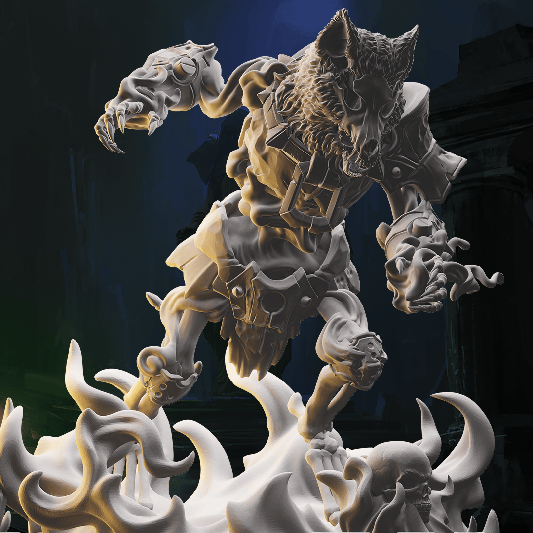 3D Printed Nafarrate Skeletons Army Skeletal Werewolf Set 28mm 32mm D&D - 3D Printing Boss 
