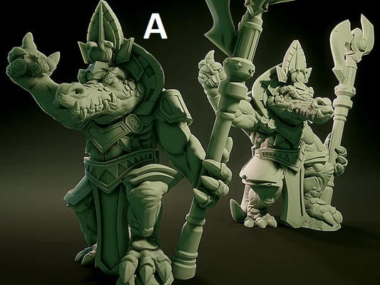 3D Printed Nafarrate Sobek Lovecraftian Bestiary 28 32 mm D&D - 3D Printing Boss 