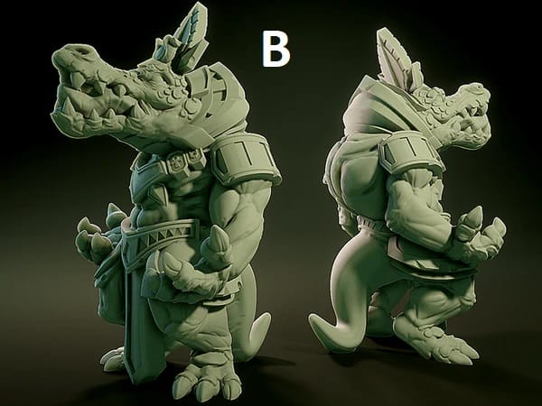 3D Printed Nafarrate Sobek Lovecraftian Bestiary 28 32 mm D&D - 3D Printing Boss 