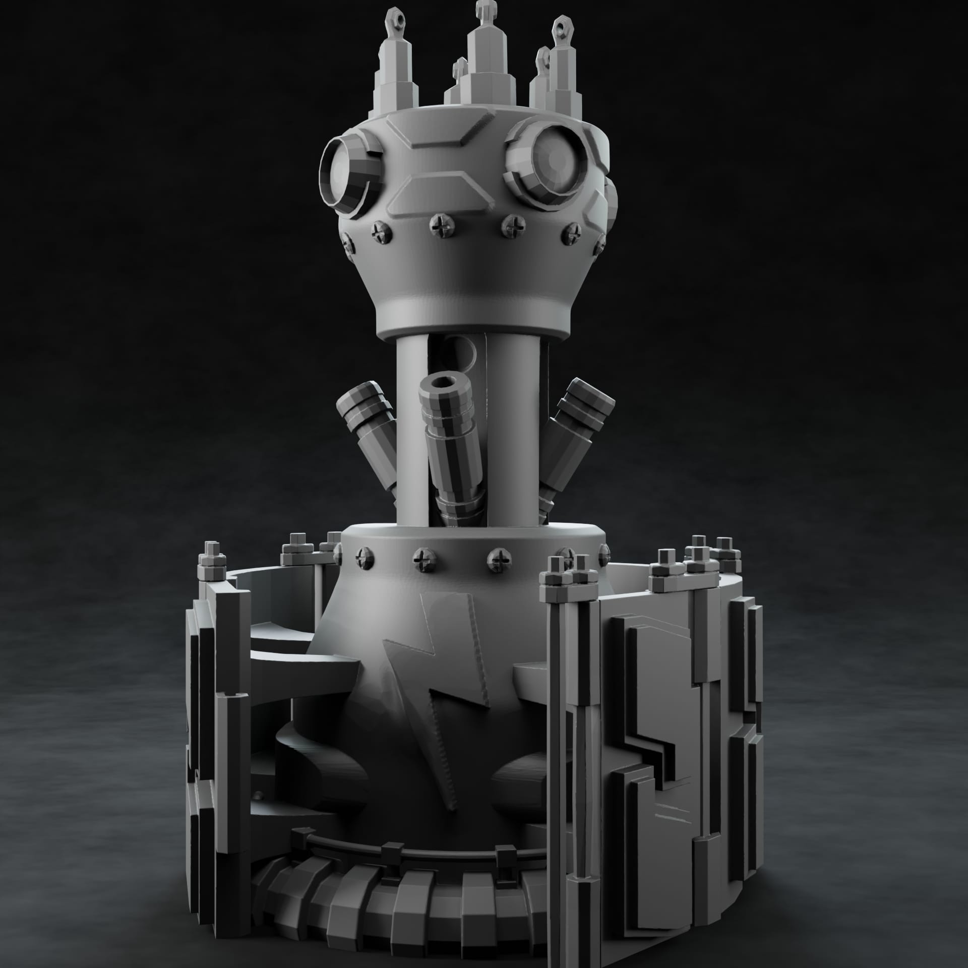 3D Printed Nafarrate Tesla Tower Space Orcs 28 32 mm D&D - 3D Printing Boss 