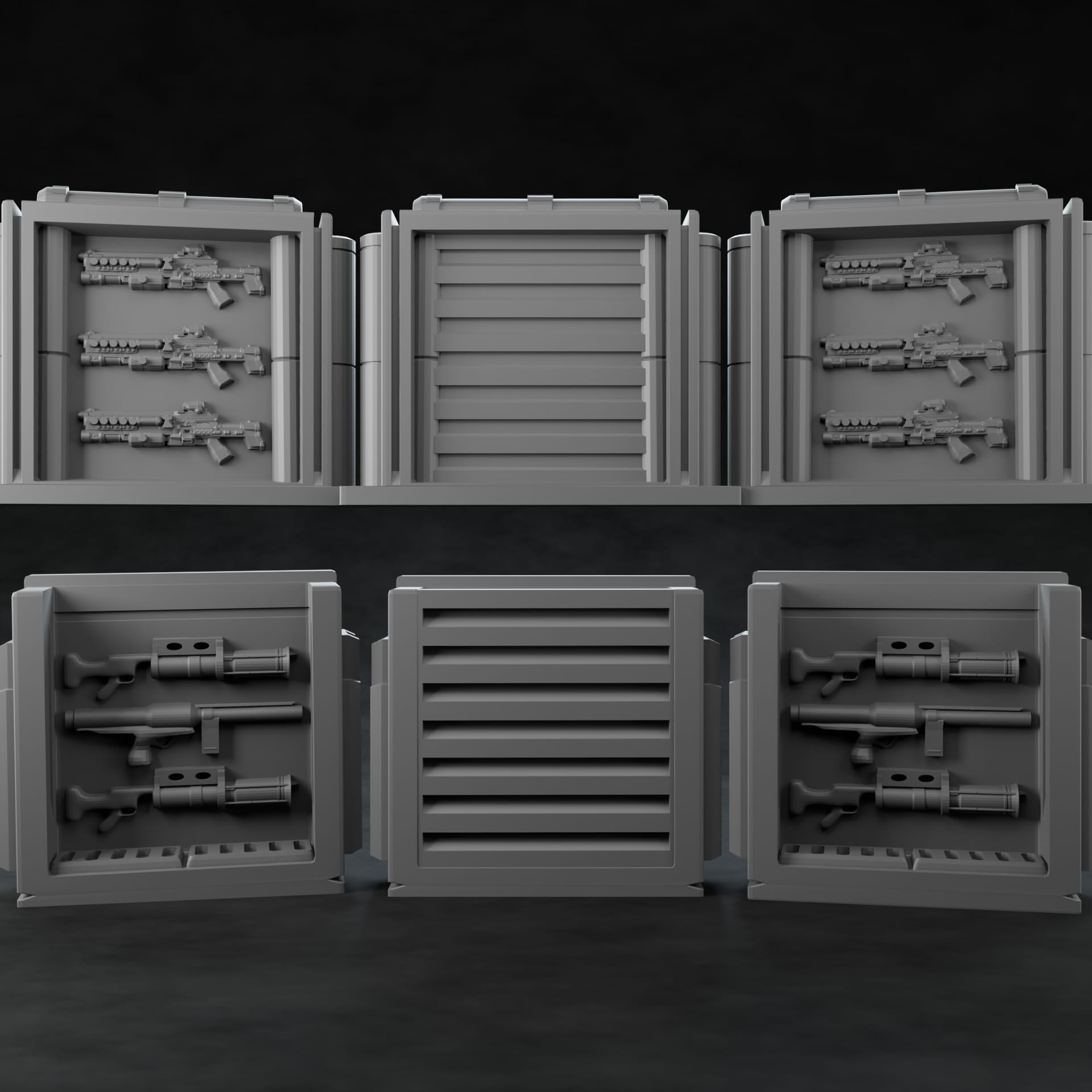 3D Printed Nafarrate Weapon Rack Set 1 Space Orcs 28 32 mm D&D - 3D Printing Boss 