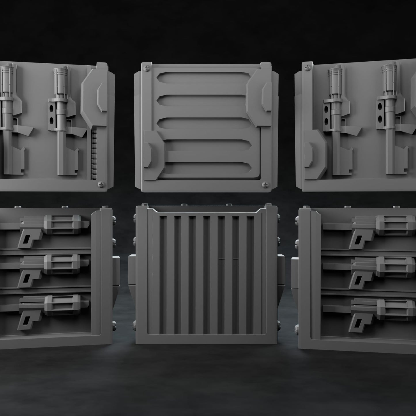 3D Printed Nafarrate Weapon Rack Set 2 Space Orcs 28 32 mm D&D - 3D Printing Boss 
