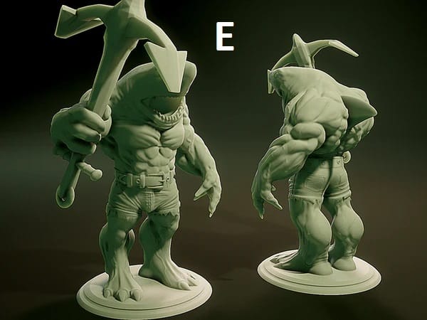 3D Printed Nafarrate Wereshark Lovecraftian Bestiary 28 32 mm D&D - 3D Printing Boss 