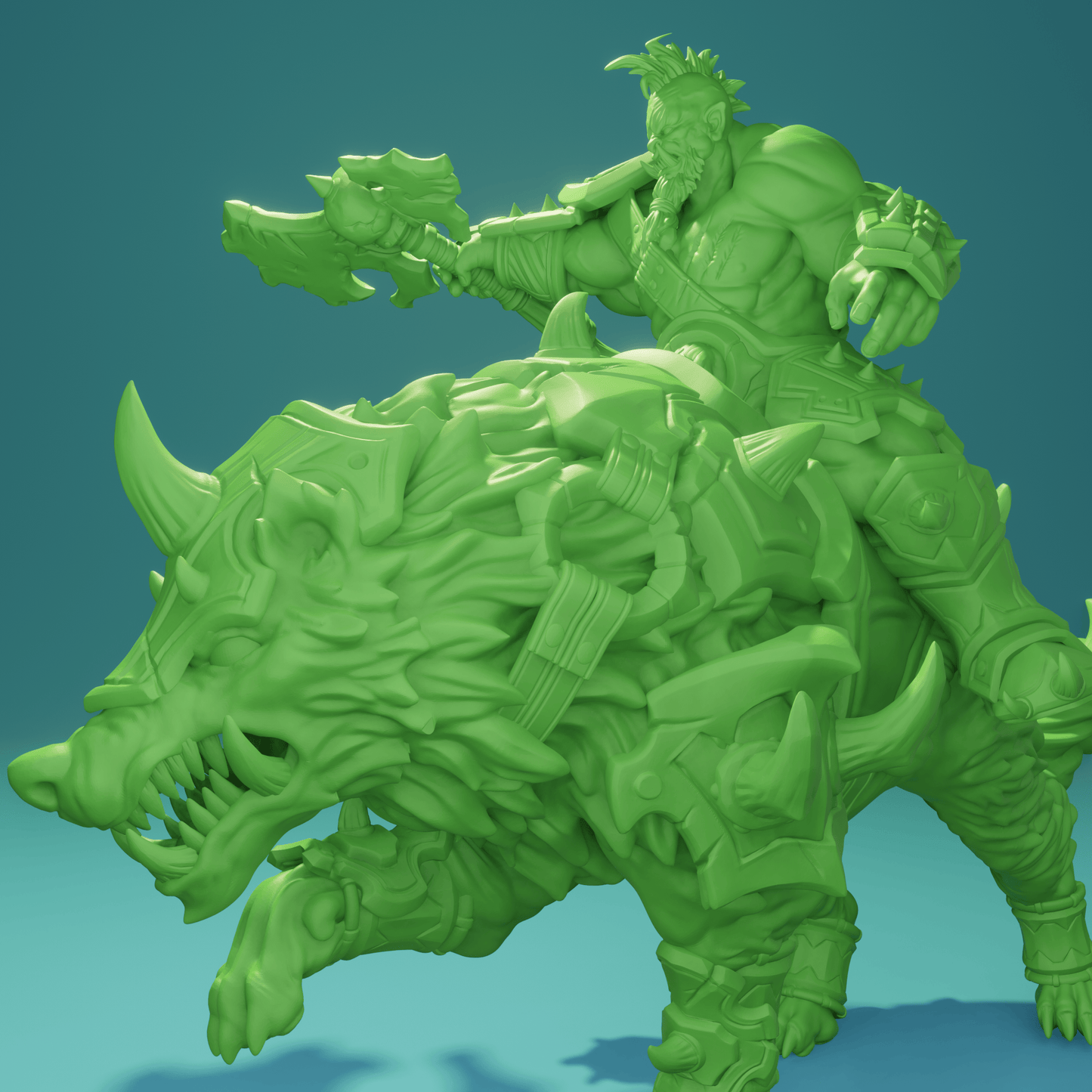 3D Printed Nafarrate Wolf Rider Orc Set Orcs Army 28 32 mm D&D - 3D Printing Boss 