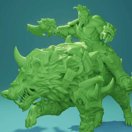 3D Printed Nafarrate Wolf Rider Orc Set Orcs Army 28 32 mm D&D - 3D Printing Boss 