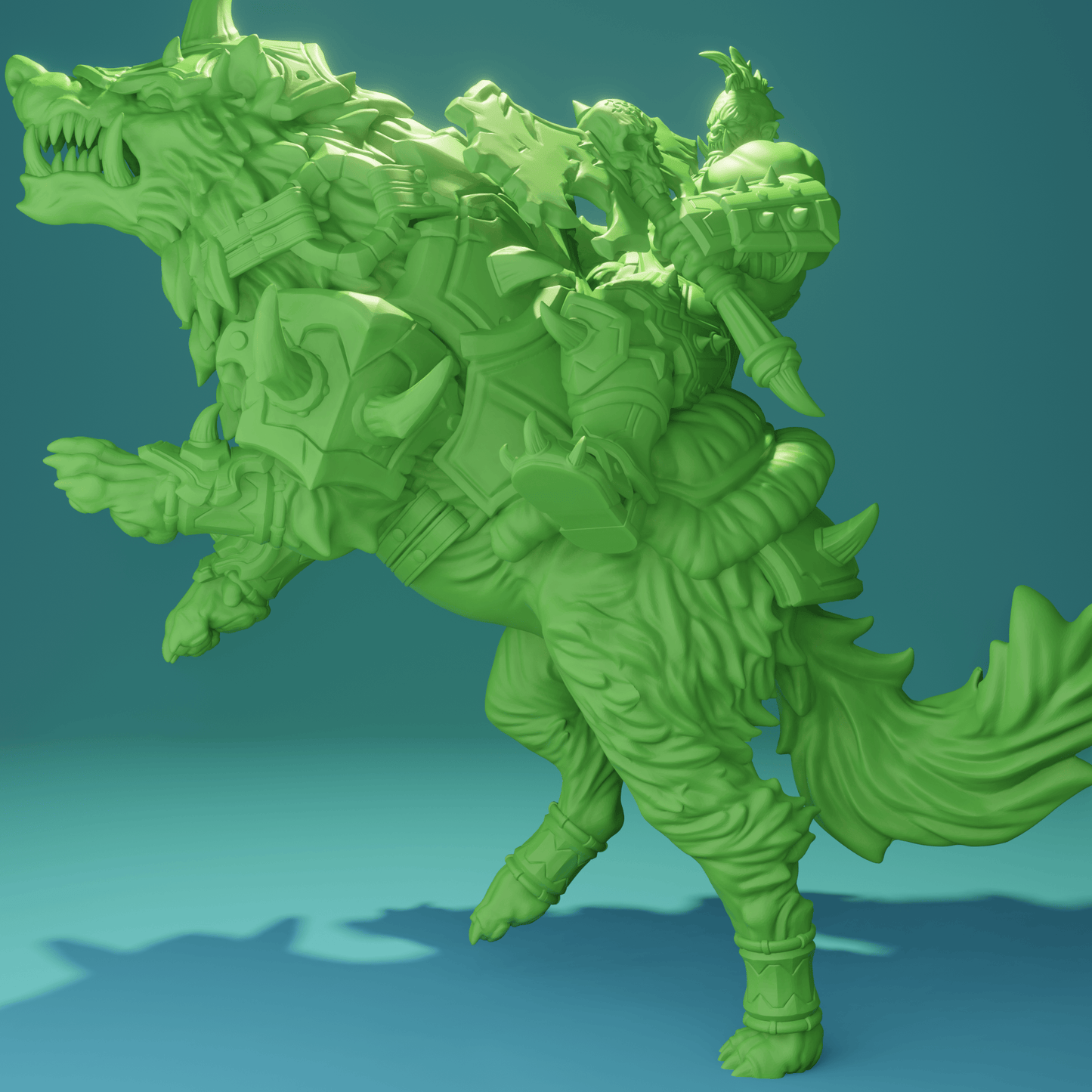3D Printed Nafarrate Wolf Rider Orc Set Orcs Army 28 32 mm D&D - 3D Printing Boss 