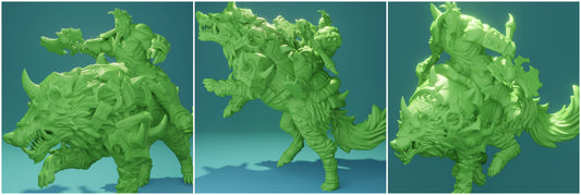 3D Printed Nafarrate Wolf Rider Orc Set Orcs Army 28 32 mm D&D - 3D Printing Boss 