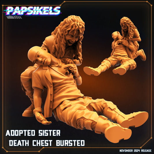 3D Printed Papsikels Adopted Sister Death Chest Bursted Nov 2024 Scifi 28mm 32mm - 3D Printing Boss 