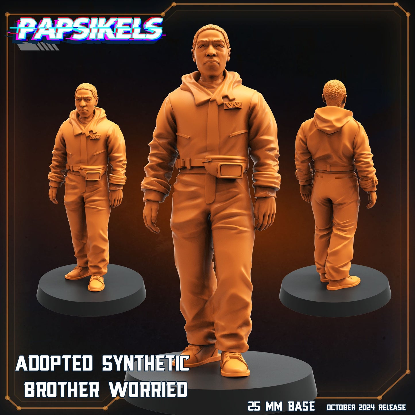3D Printed Papsikels Adopted Synthetic Brother Worried October 2024 SciFi 28mm 32mm - 3D Printing Boss 
