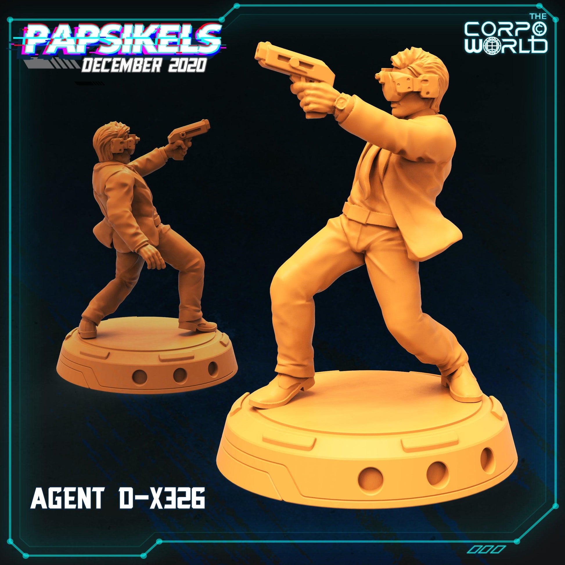 3D Printed Papsikels Agent D X326 28mm 32mm - 3D Printing Boss 