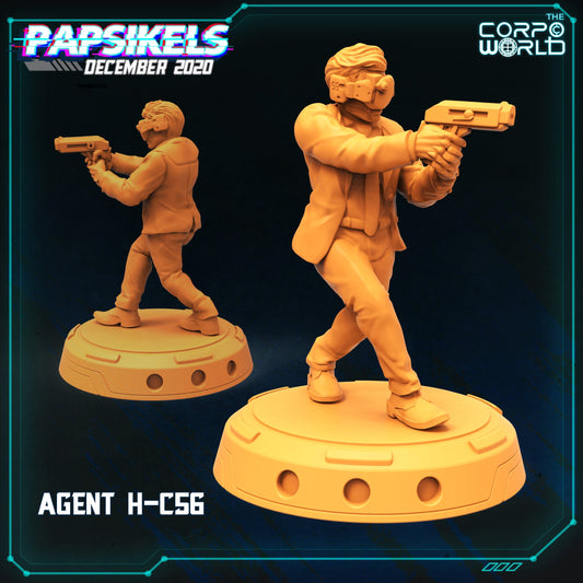 3D Printed Papsikels Agent H C56 December 2020 Cyberpunk 28mm 32mm - 3D Printing Boss 