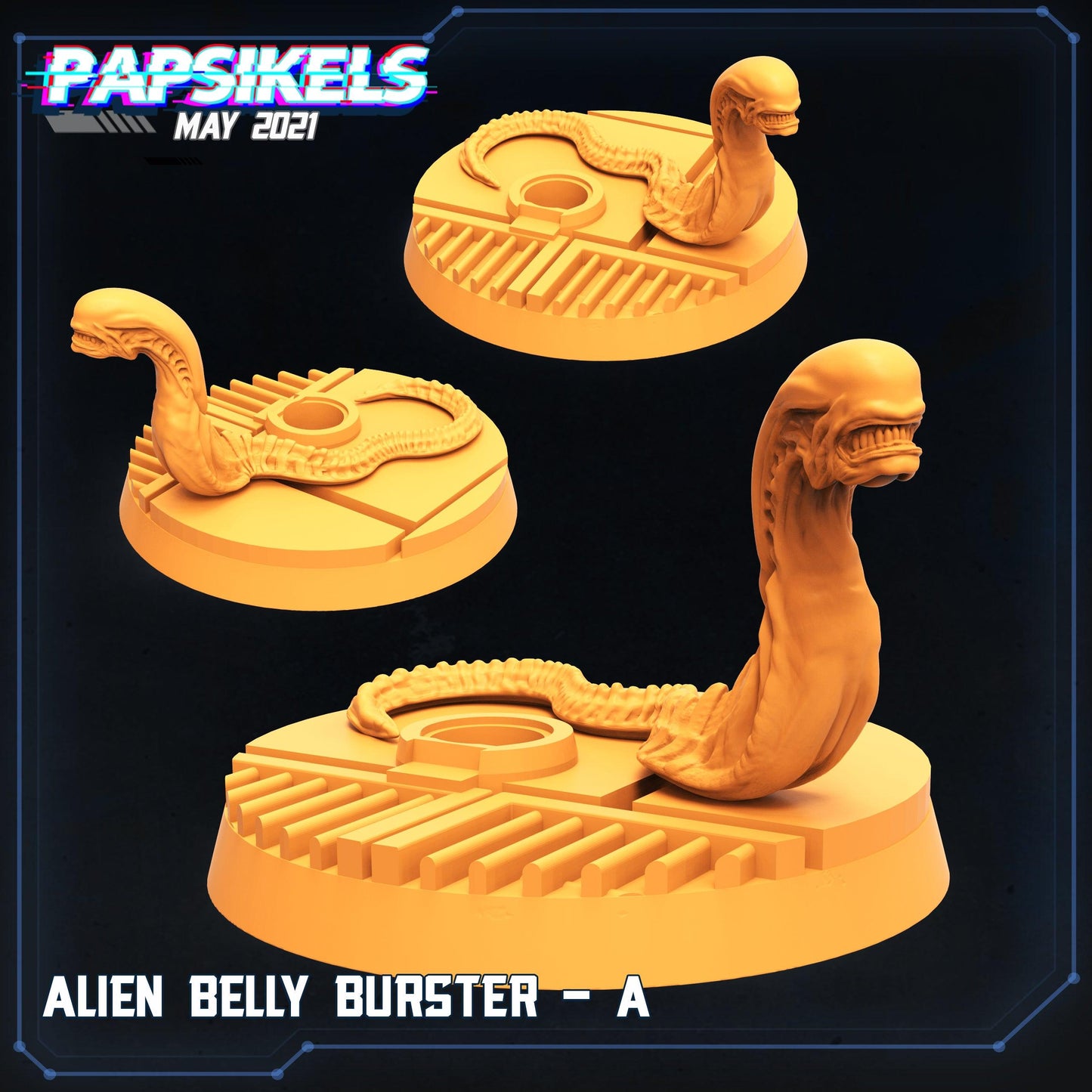 3D Printed Papsikels Alien Belly Bursters Set Aliens vs Humans 28mm 32mm - 3D Printing Boss 