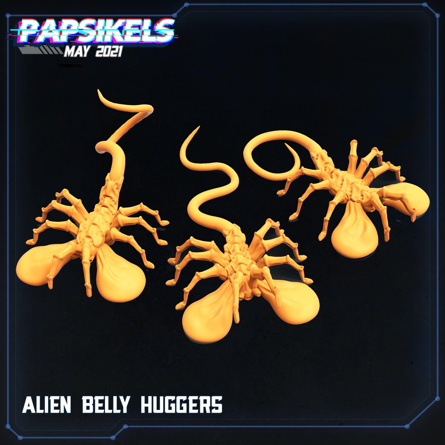 3D Printed Papsikels Alien Belly Huggers Aliens vs Humans 28mm 32mm - 3D Printing Boss 