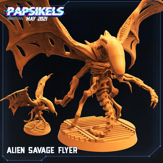 3D Printed Papsikels Alien Flying Savage Aliens vs Humans 28mm 32mm - 3D Printing Boss 